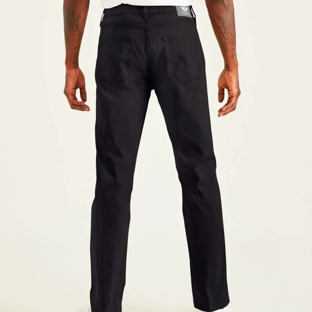 Jean Cut Pants, Straight Fit black size 33